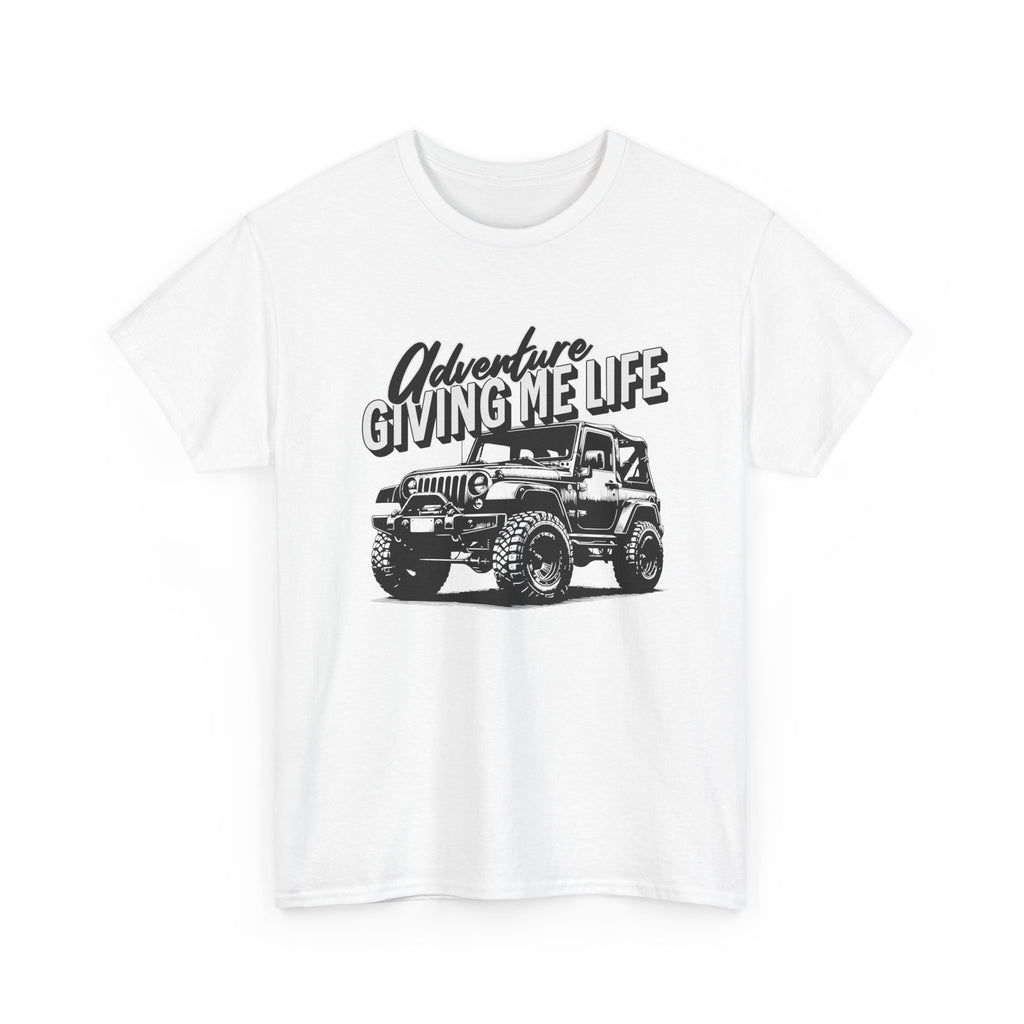 Adventure Giving Me Life Jeep T-Shirt - Minimalist Lifestyle Quote Inspirational Tee