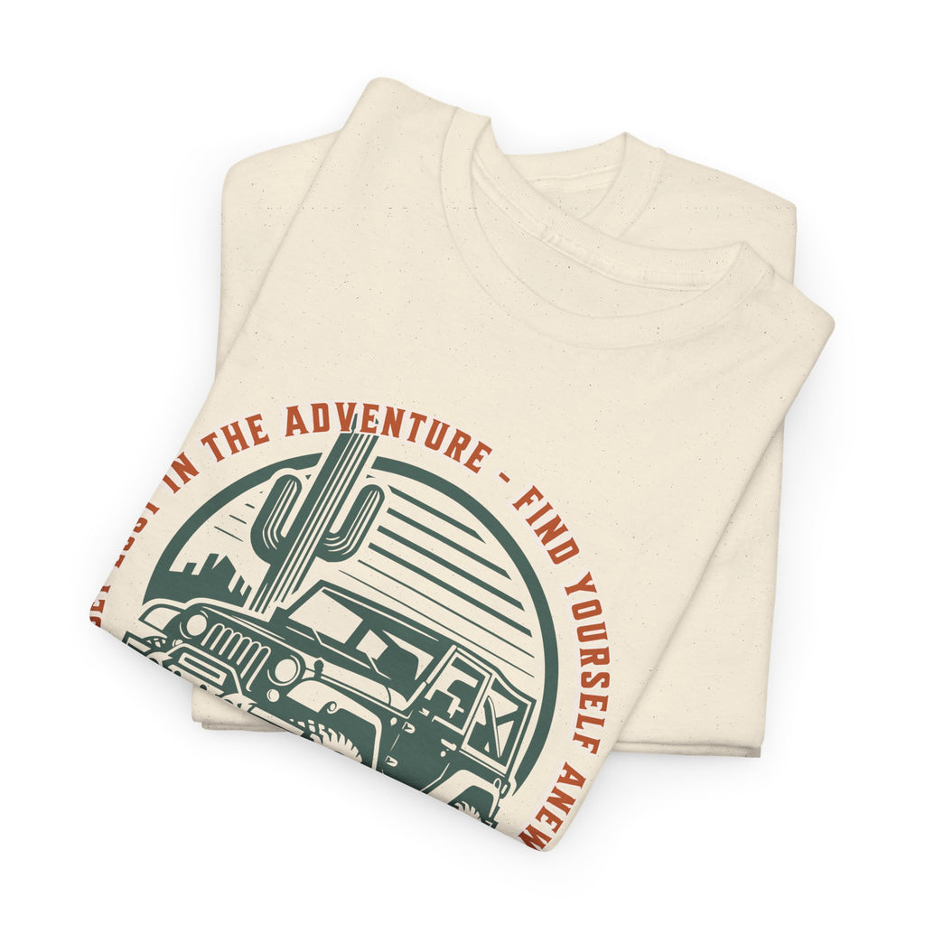 Desert Racer Jeep T-Shirt - Get Lost Find Yourself Southwest Adventure Badge Tee