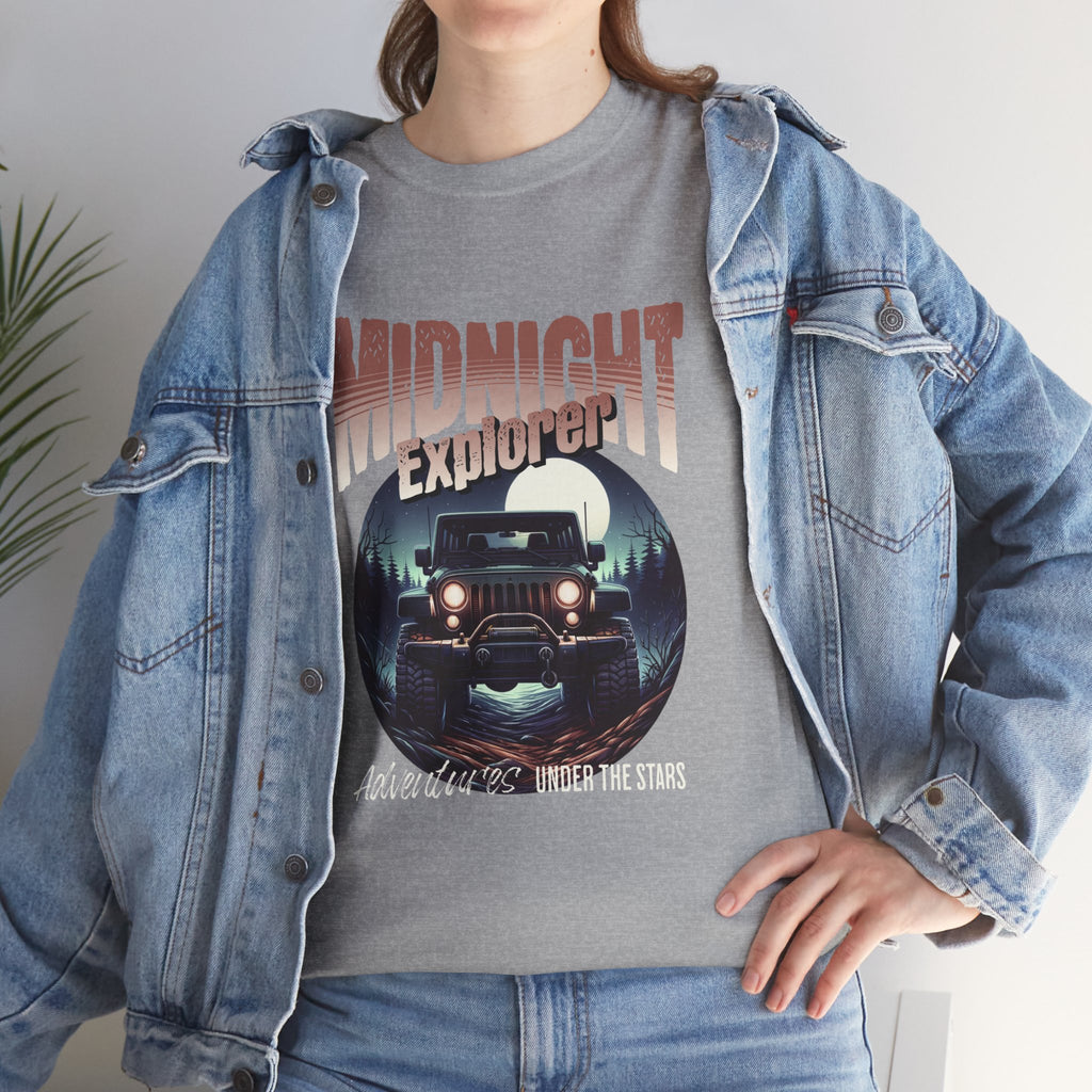 Midnight Explorer Jeep T-Shirt - Adventures Under The Stars Night Drive Tee
