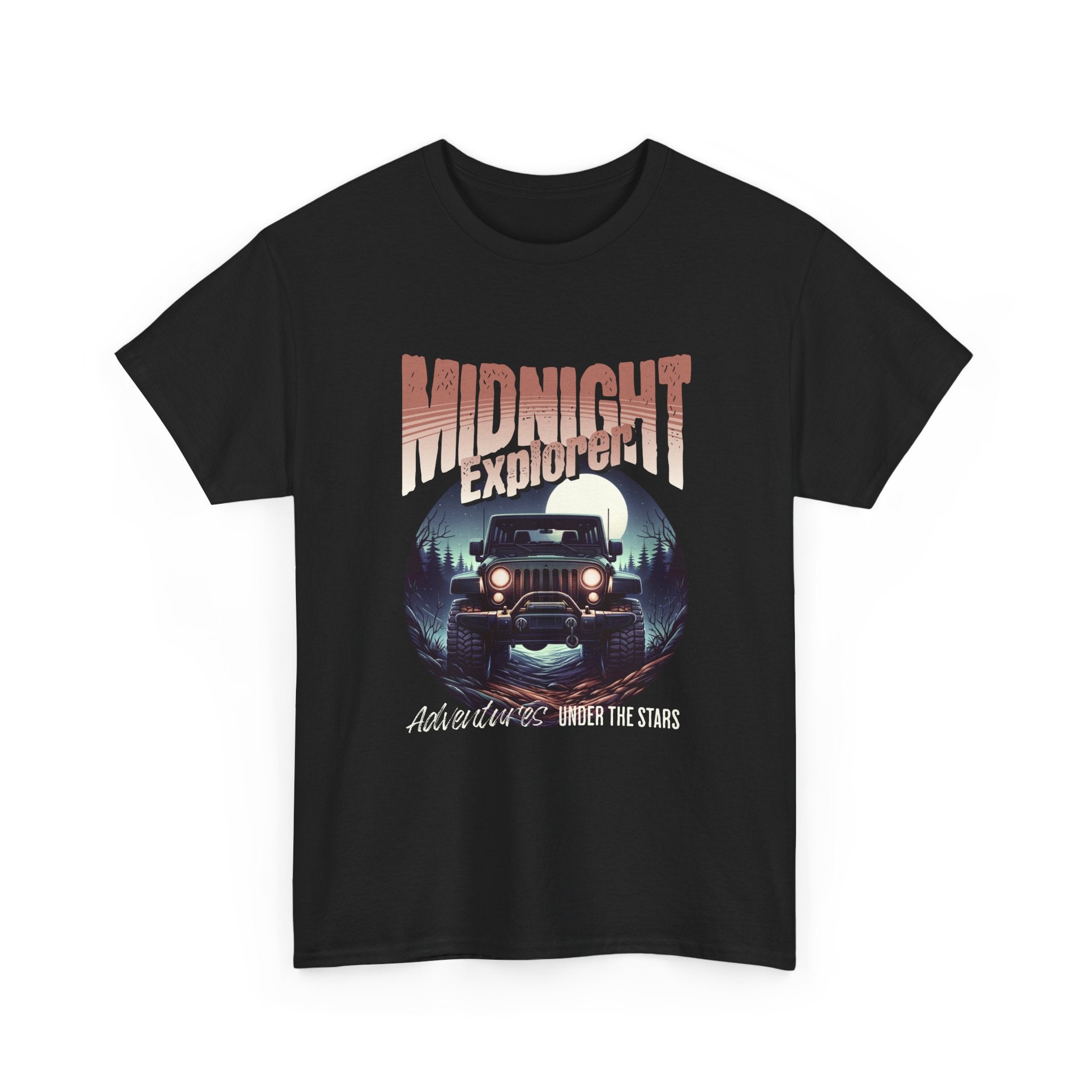 Midnight Explorer Jeep T-Shirt - Adventures Under The Stars Night Drive Tee