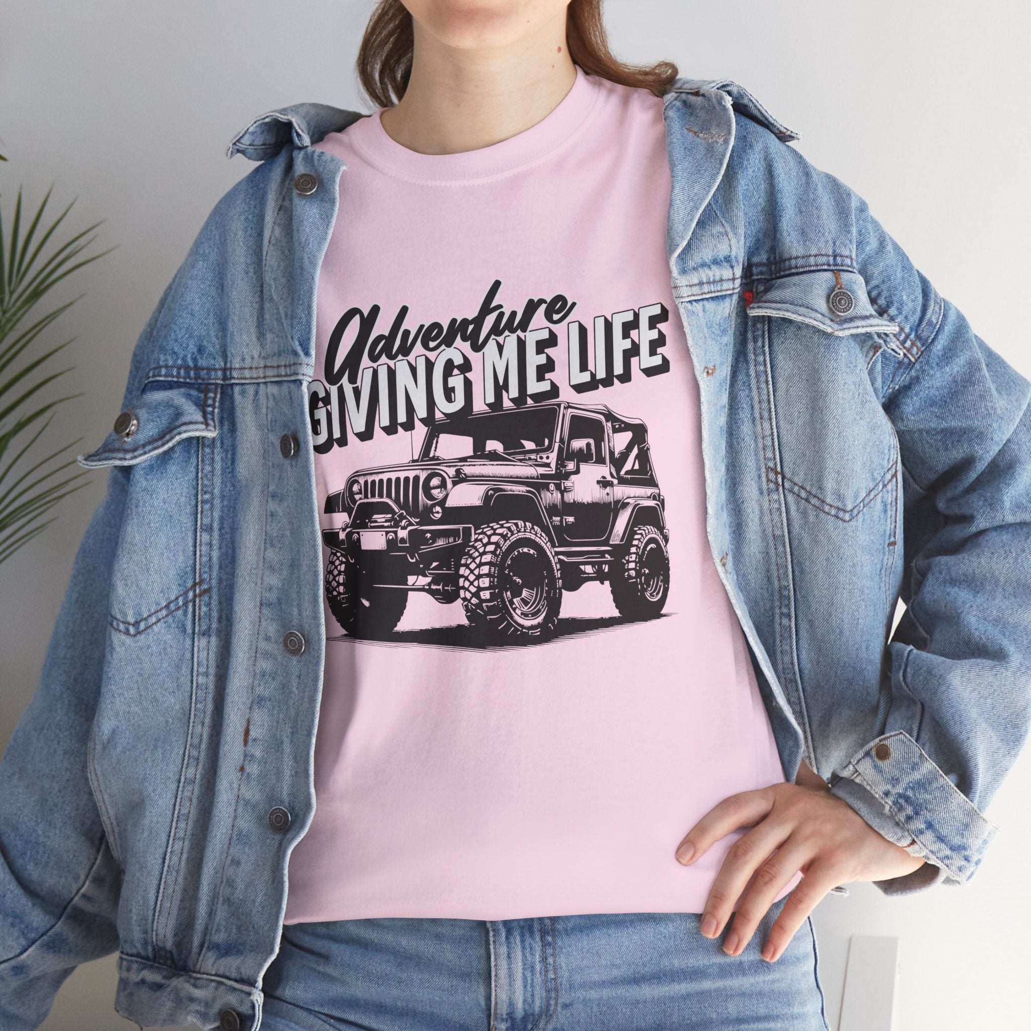 Adventure Giving Me Life Jeep T-Shirt - Minimalist Lifestyle Quote Inspirational Tee