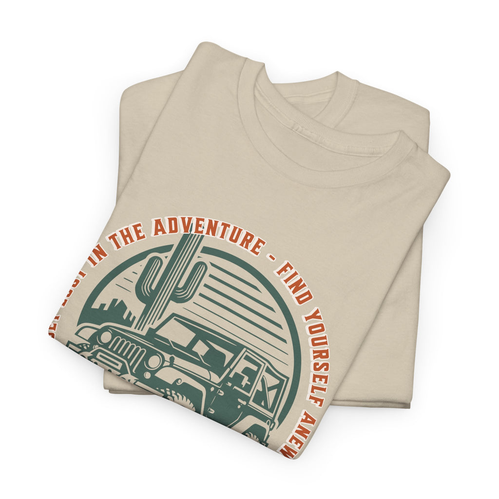 Desert Racer Jeep T-Shirt - Get Lost Find Yourself Southwest Adventure Badge Tee