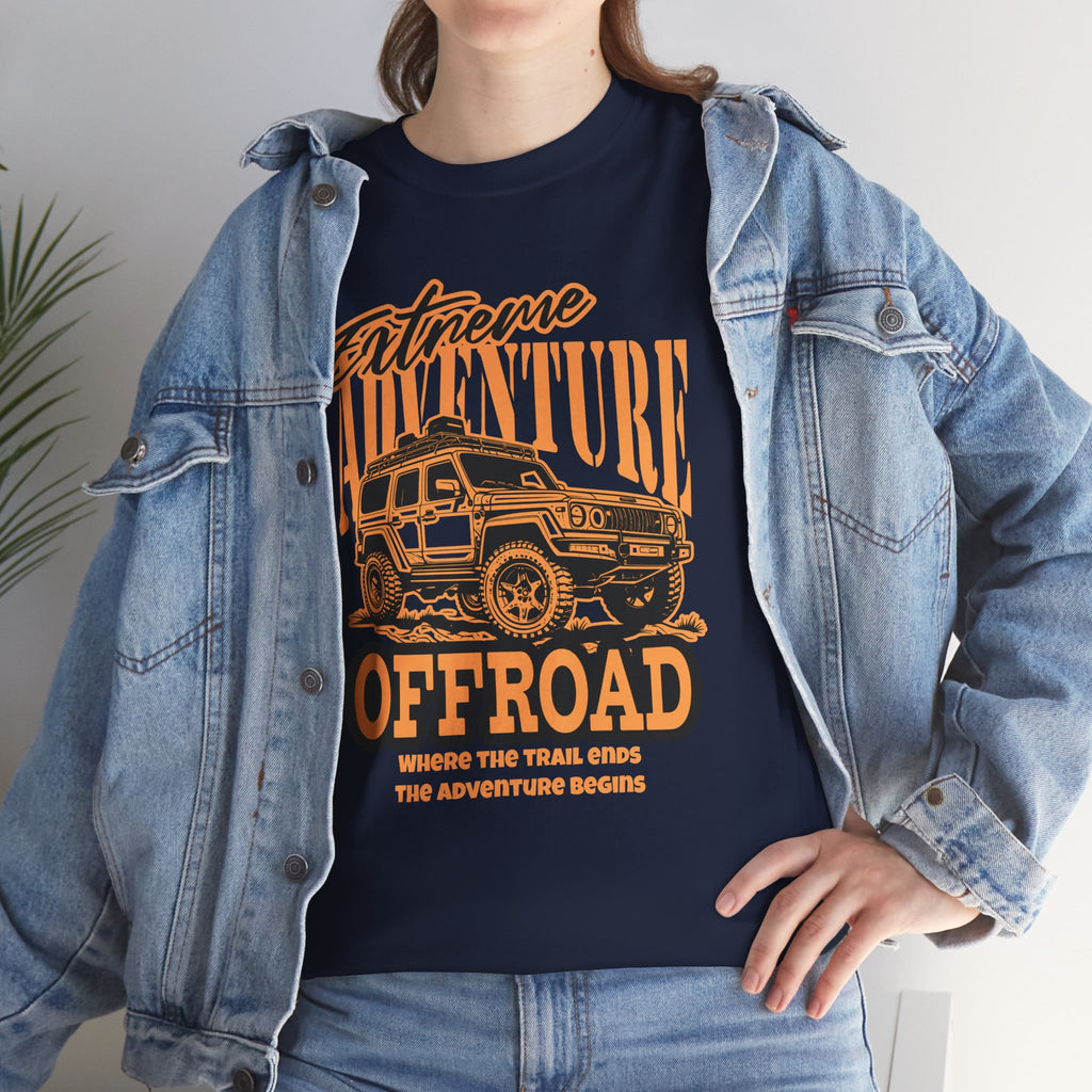 Extreme Adventure Offroad Jeep T-Shirt - Where The Trail Ends Adventure Begins