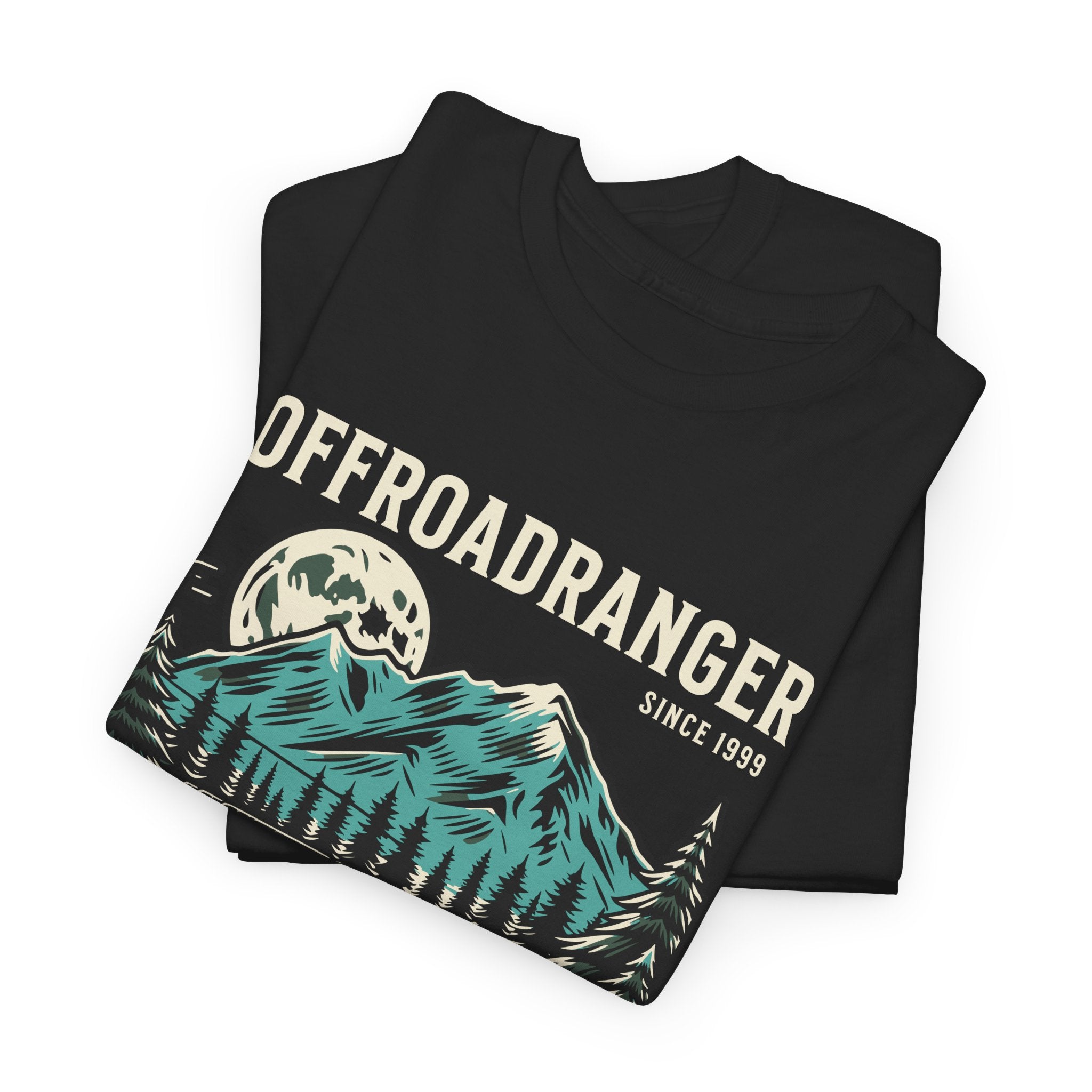 Offroadranger Wild Wheel Attire Jeep T-Shirt - National Park Vintage Mountain River Crossing Tee