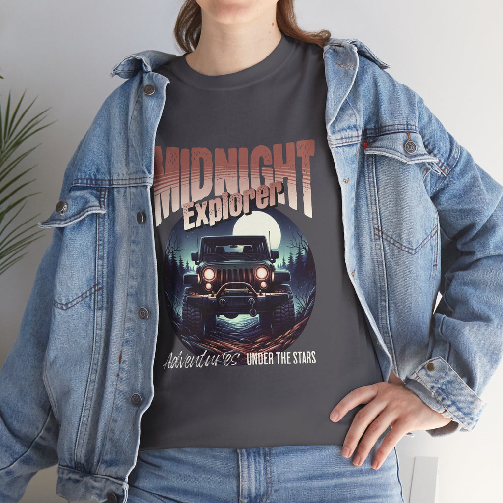 Midnight Explorer Jeep T-Shirt - Adventures Under The Stars Night Drive Tee