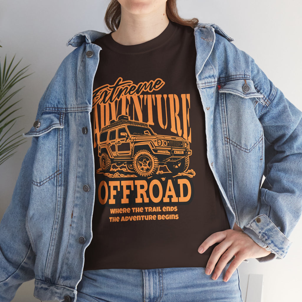 Extreme Adventure Offroad Jeep T-Shirt - Where The Trail Ends Adventure Begins