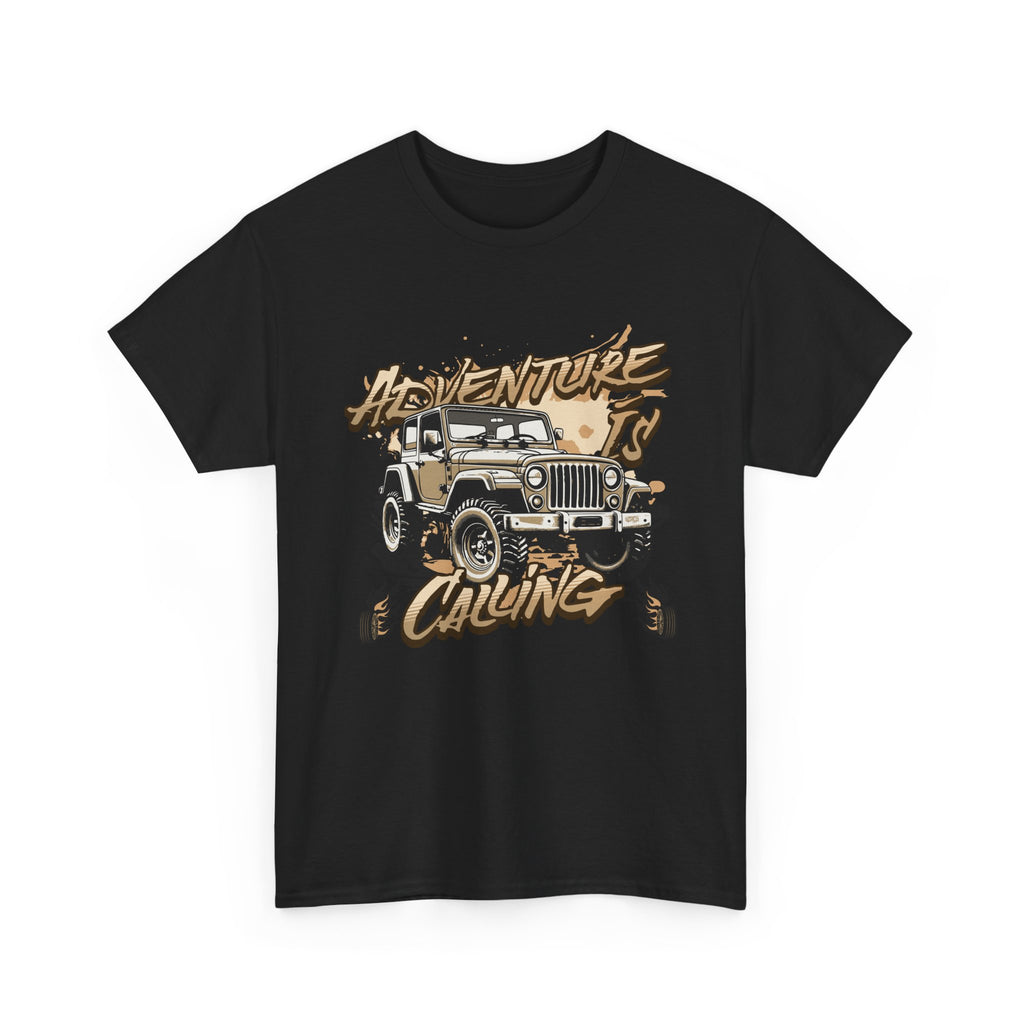 Adventure Is Calling Jeep T-Shirt - Vintage Off-Road Graphic Tee