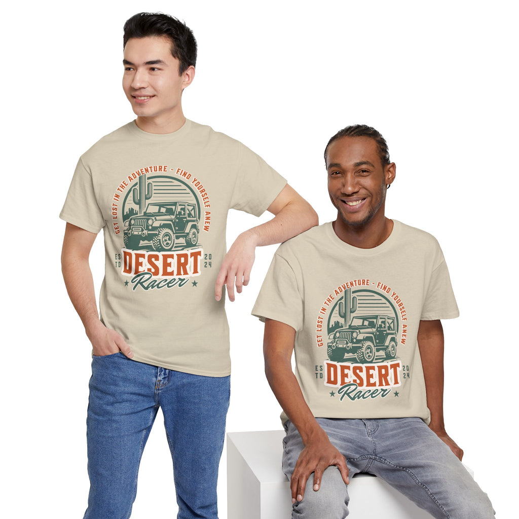 Desert Racer Jeep T-Shirt - Get Lost Find Yourself Southwest Adventure Badge Tee