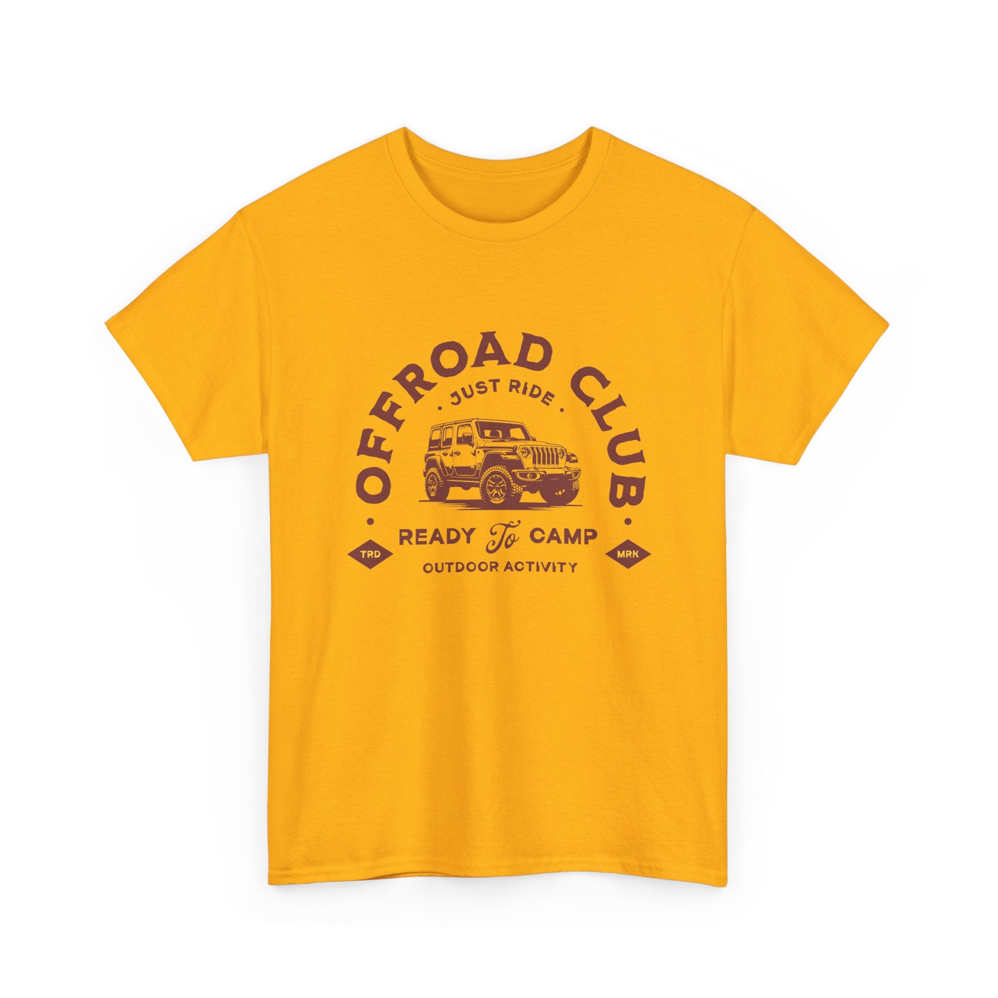 Offroad Club Just Ride Jeep T-Shirt - Ready To Camp Outdoor Activity Badge Tee