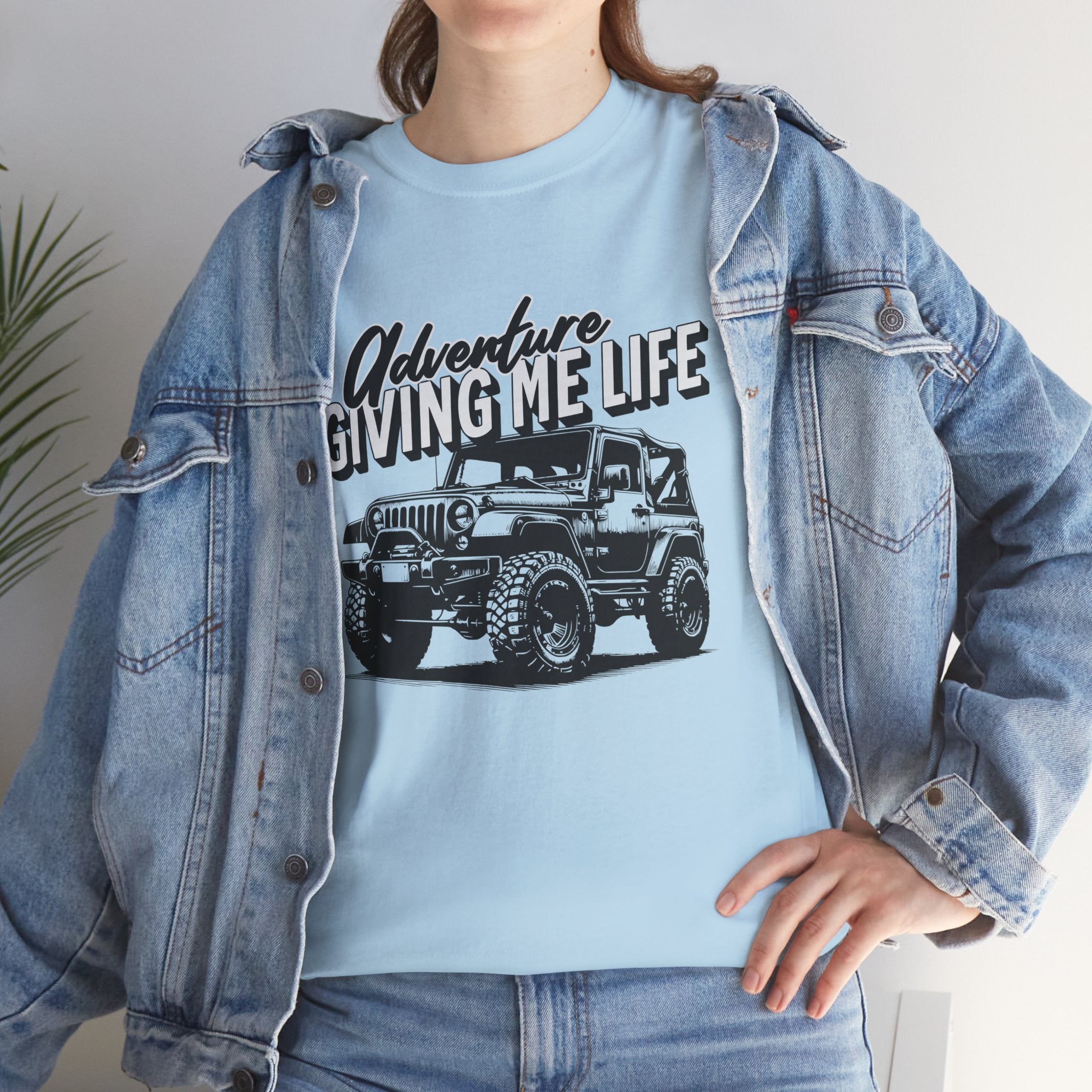 Adventure Giving Me Life Jeep T-Shirt - Minimalist Lifestyle Quote Inspirational Tee