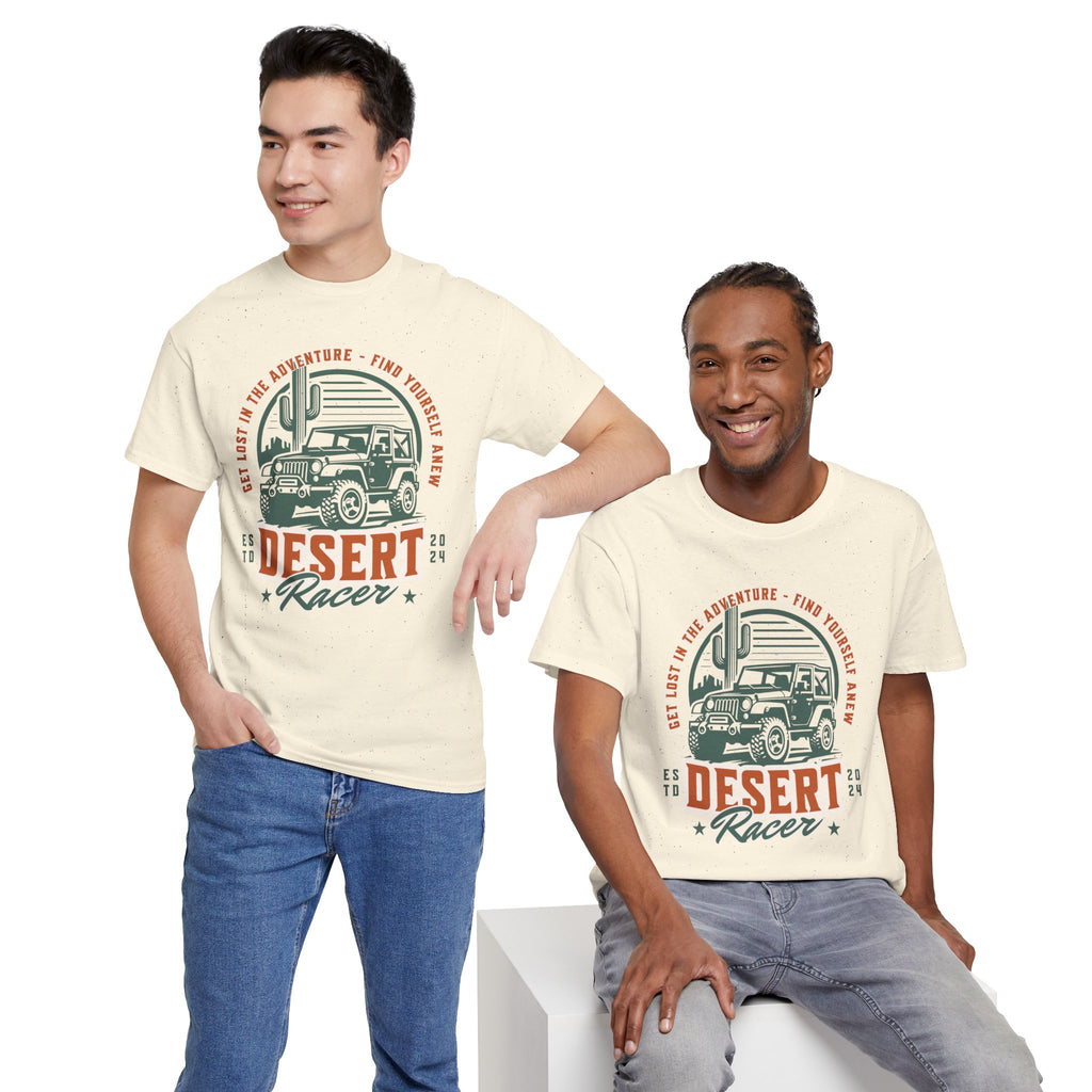 Desert Racer Jeep T-Shirt - Get Lost Find Yourself Southwest Adventure Badge Tee