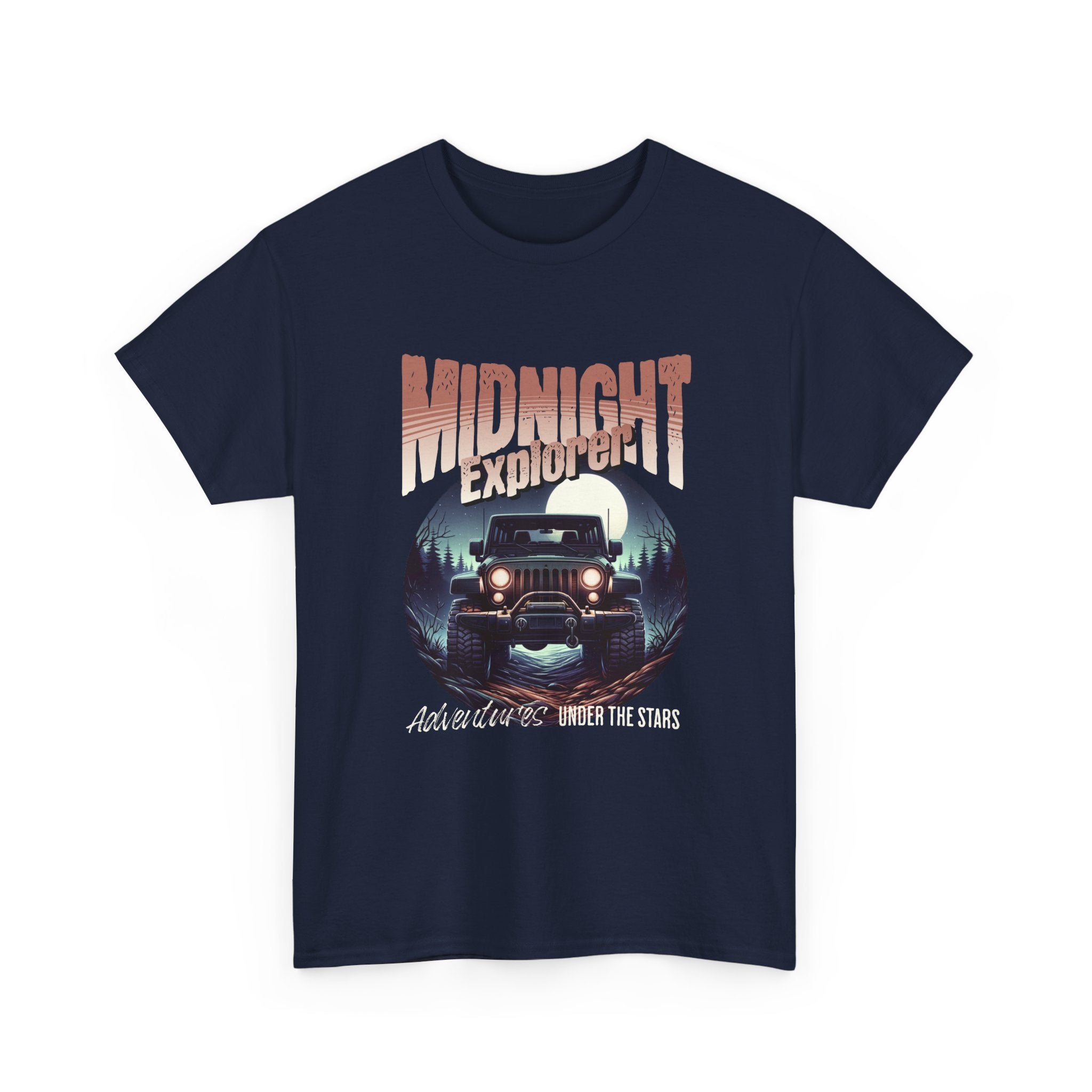 Midnight Explorer Jeep T-Shirt - Adventures Under The Stars Night Drive Tee
