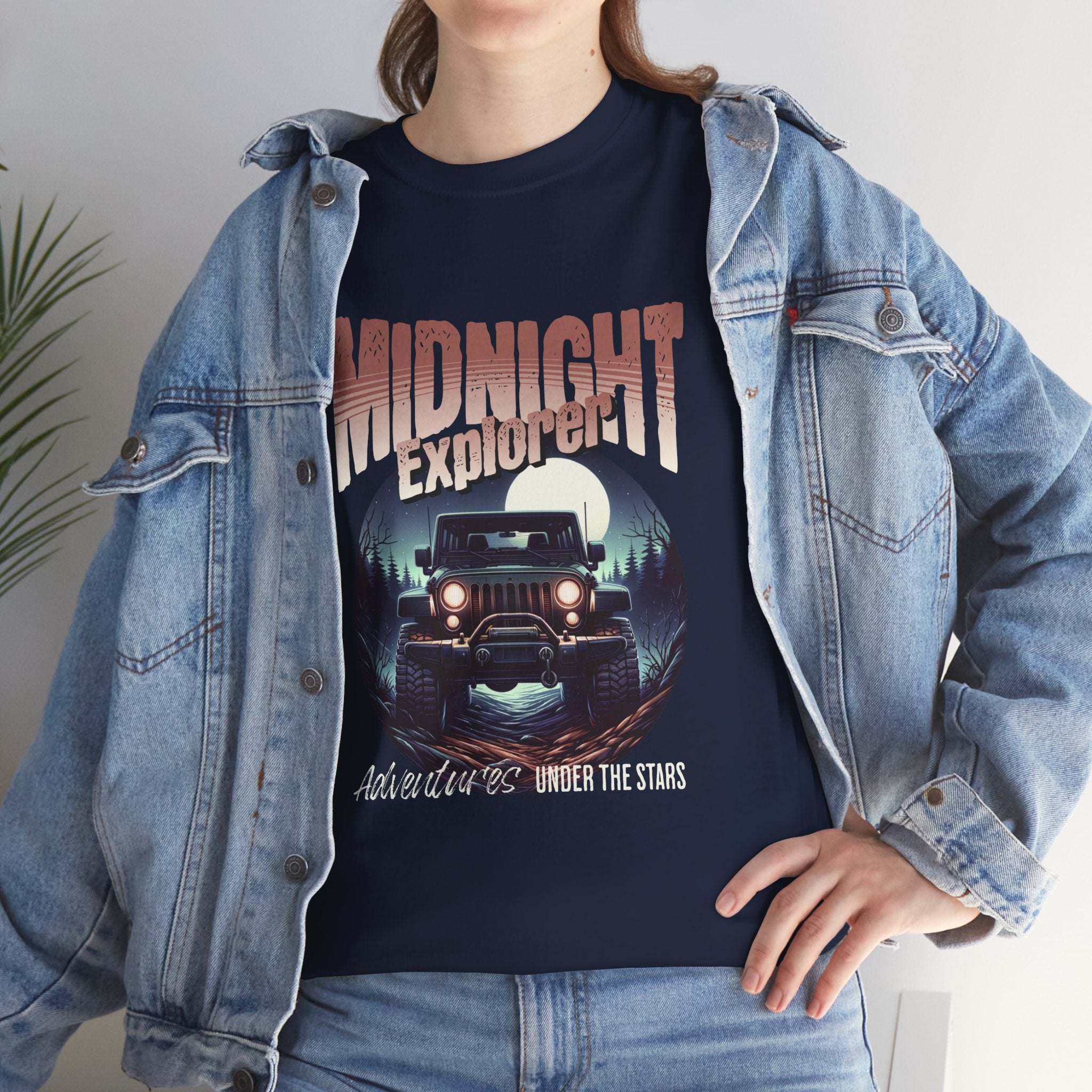 Midnight Explorer Jeep T-Shirt - Adventures Under The Stars Night Drive Tee