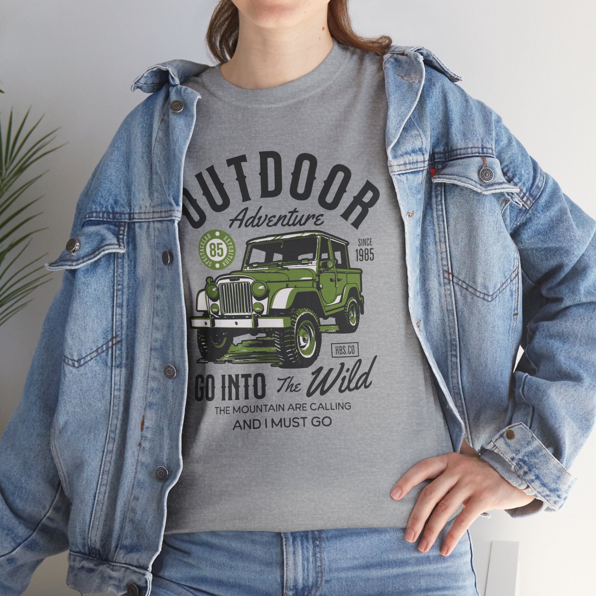 Outdoor Adventure Go Into The Wild Jeep T-Shirt - Mountains Are Calling Vintage Expedition Tee
