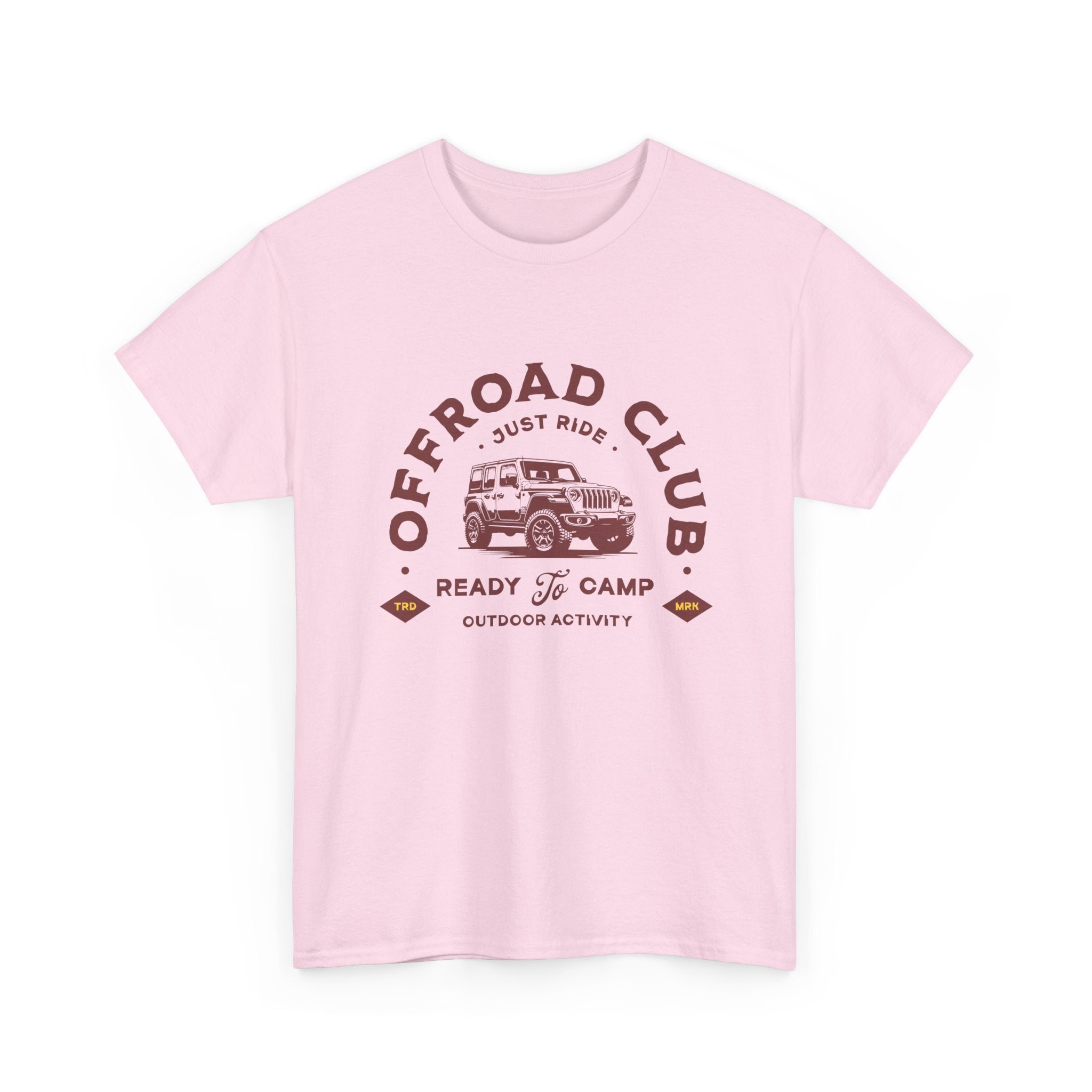 Offroad Club Just Ride Jeep T-Shirt - Ready To Camp Outdoor Activity Badge Tee