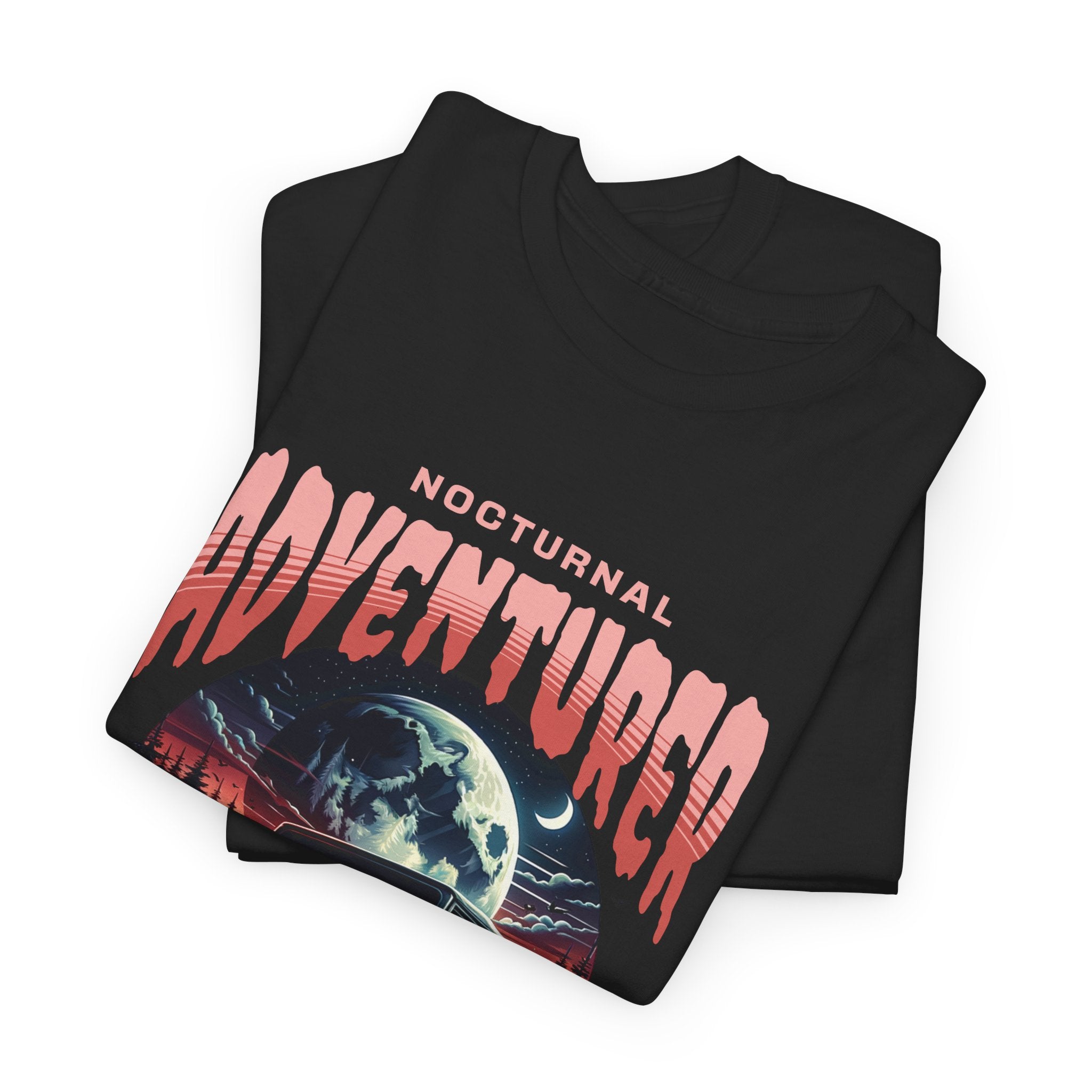 Nocturnal Adventurer Jeep T-Shirt - Chasing Moonlit Trails Night Off-Road Tee