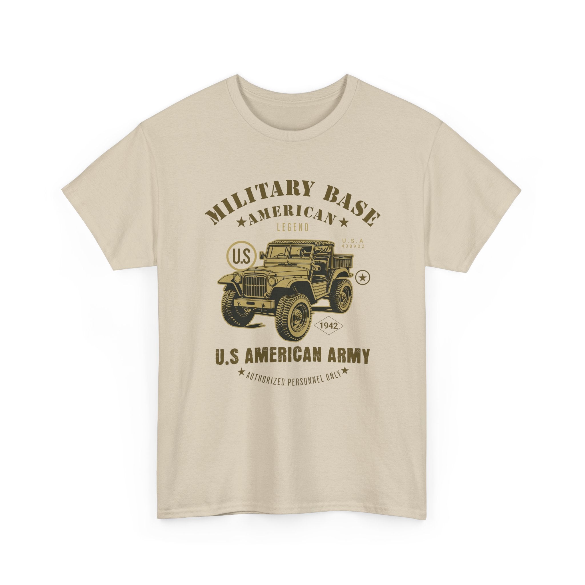 Military Base American Legend Jeep T-Shirt - US Army 1942 Willys Heritage Vintage Tee