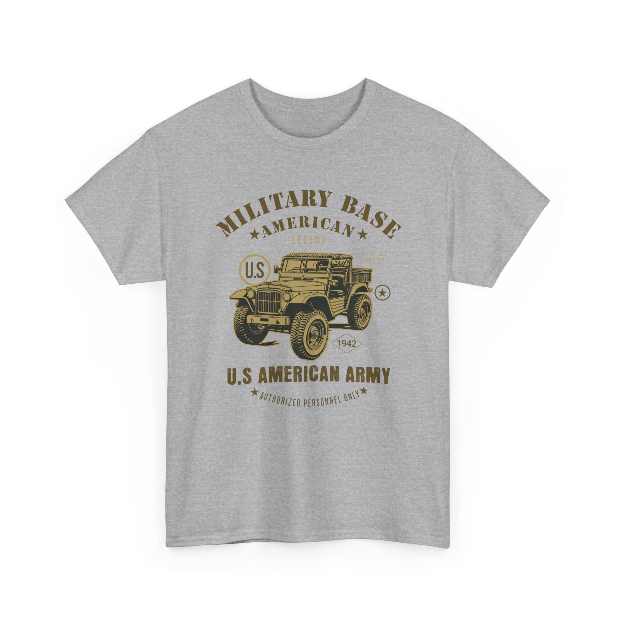 Military Base American Legend Jeep T-Shirt - US Army 1942 Willys Heritage Vintage Tee