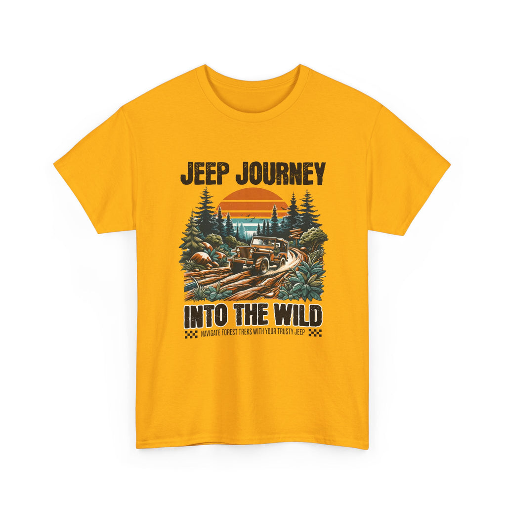 Into The Wild Jeep T-Shirt - Vintage Sunset Adventure Off-Road Graphic Tee