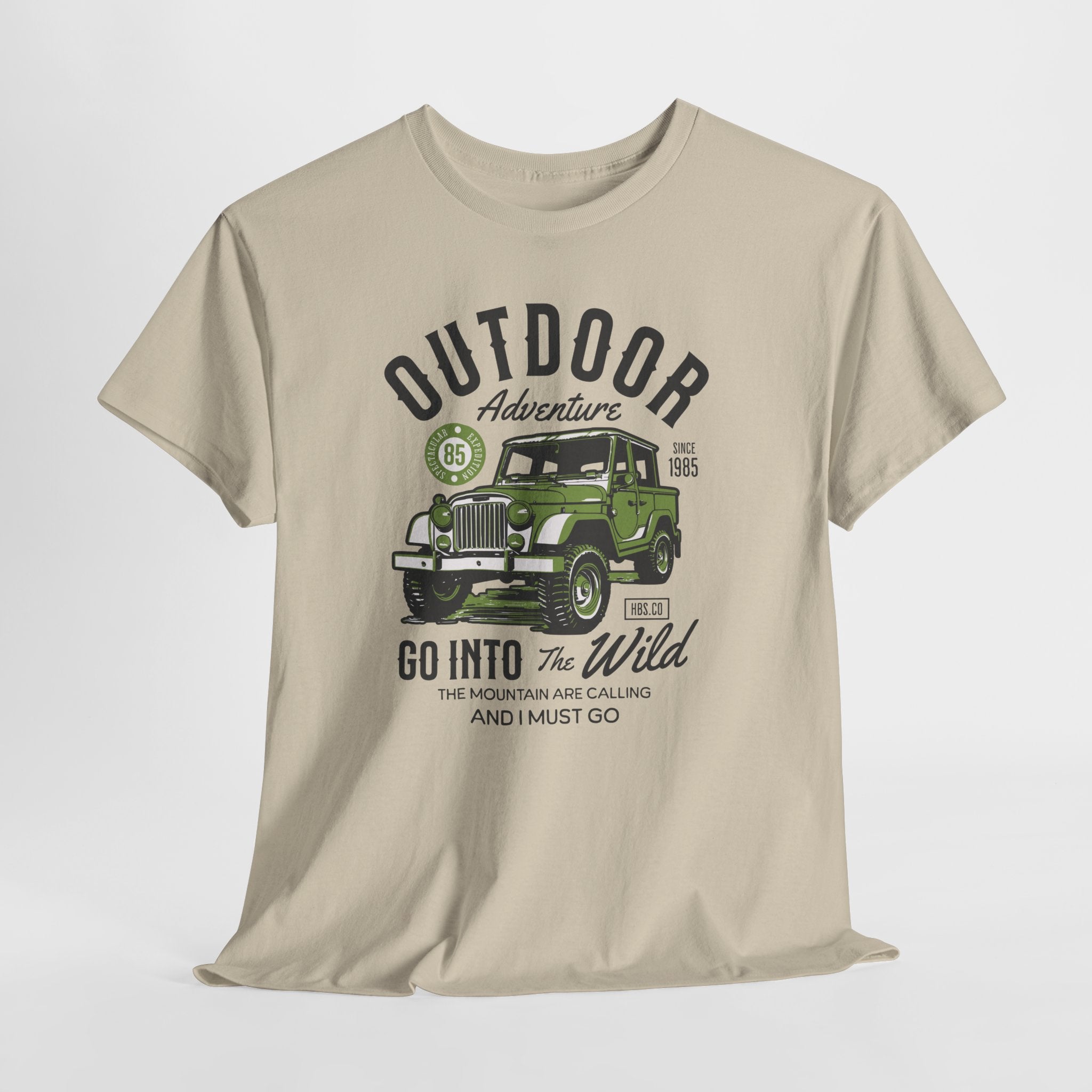 Outdoor Adventure Go Into The Wild Jeep T-Shirt - Mountains Are Calling Vintage Expedition Tee