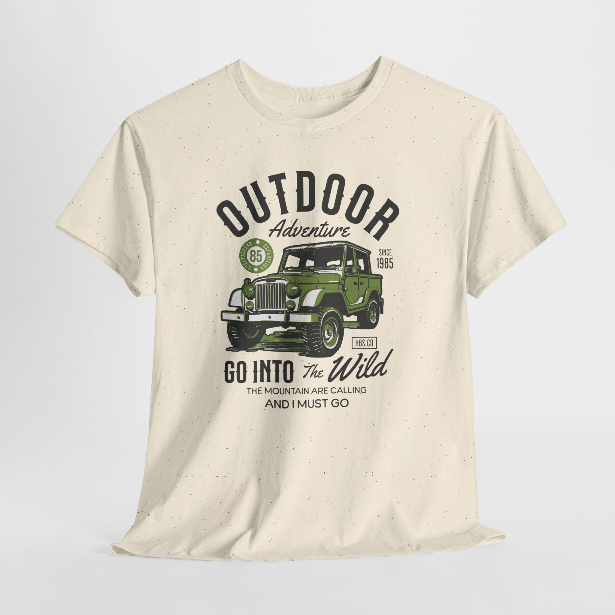 Outdoor Adventure Go Into The Wild Jeep T-Shirt - Mountains Are Calling Vintage Expedition Tee