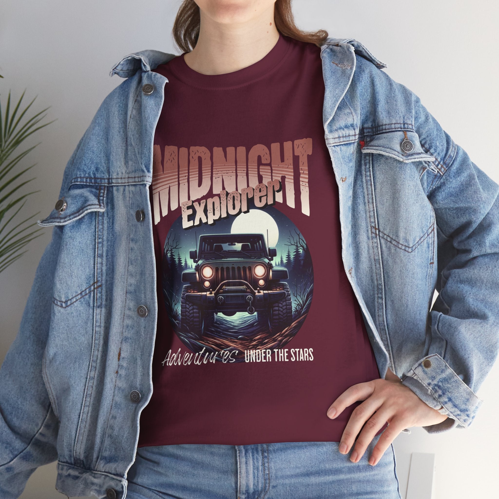 Midnight Explorer Jeep T-Shirt - Adventures Under The Stars Night Drive Tee